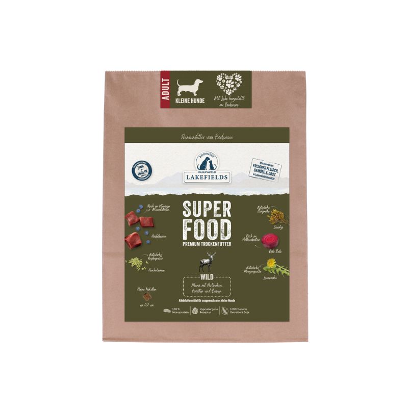 Lakefields Trockenfutter Superfood Menü Wild kleine Pellets