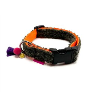 MooiZo Halsband Teddy Grün Orange