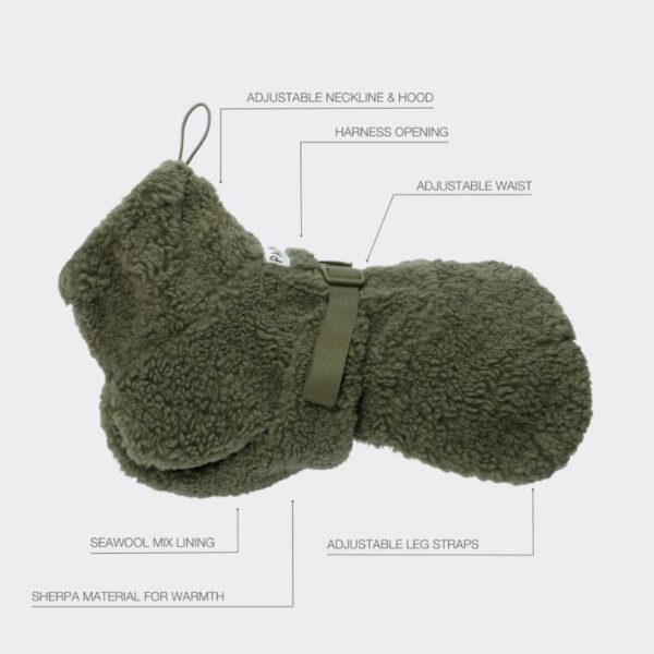 PAIKKA Hundejacke Sherpa Oliv