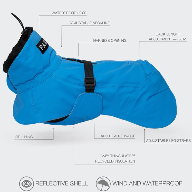 PAIKKA Winterjacke Übersicht Blau