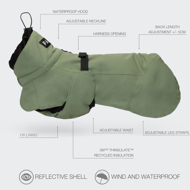 PAIKKA Winterjacke Übersicht Grün