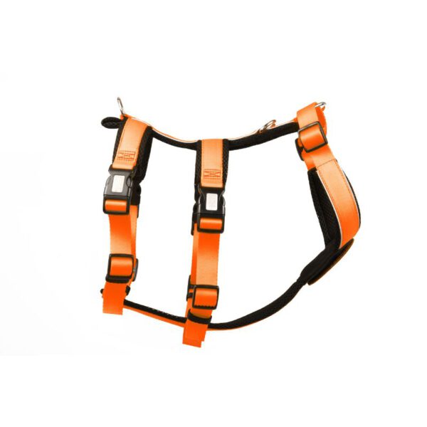 StyleSnout Sicherheitsgeschirr – Patch&Safe – Neon-Orange-Black seitlich