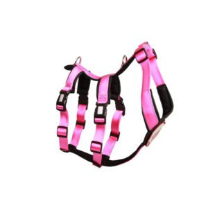 StyleSnout Sicherheitsgeschirr – Patch&Safe – Pink-Black seitlich