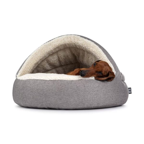 mypado Hunde Kuschelhöhle Shell graubeige